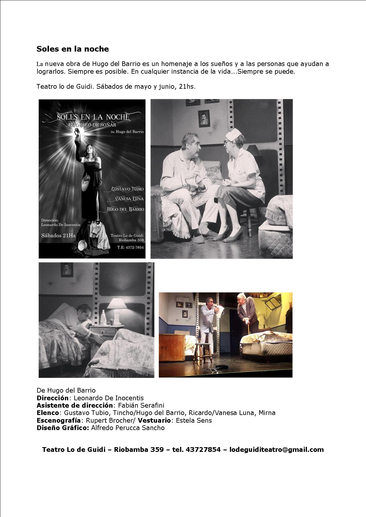 GACETILLA, Soles en la noche